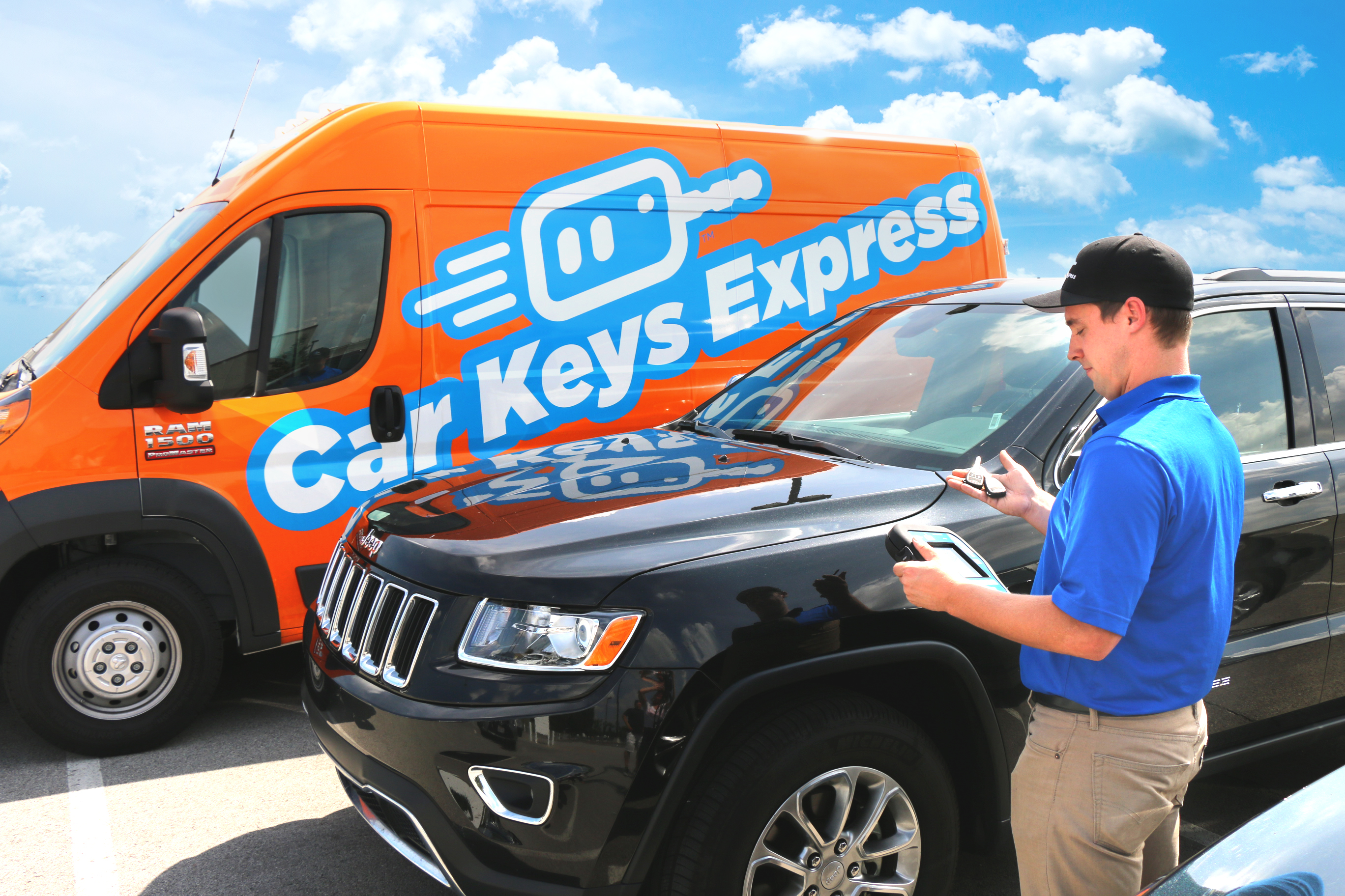 Car Keys Express technician providing mobile key replacement service